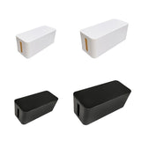 Bathroom Cabinets, Cupboards & Storage: Large Cable Wire Storage Box Case Cord Management Socket Tidy Organizer with Lid - White S