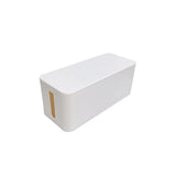 Bathroom Cabinets, Cupboards & Storage: Large Cable Wire Storage Box Case Cord Management Socket Tidy Organizer with Lid - White S