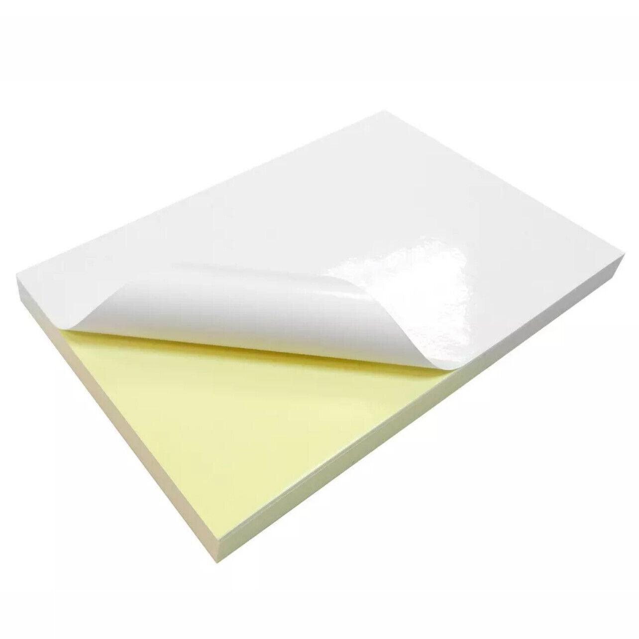 Labels: A4 Self Adhesive Sticker Paper Sheet Label Laser Inkjet Print Mailing Address - White Matte 2x6 *20 PCS