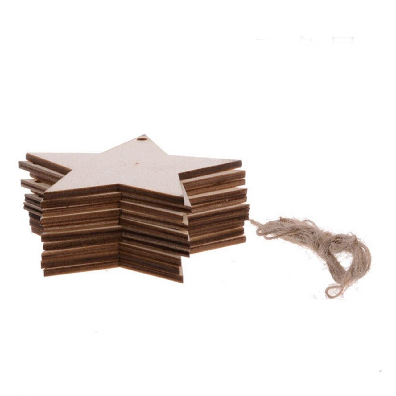 Christmas Decorations: Wooden Christmas Hanging Ornament for Tree DIY Craft Decoration 10pcs - Deer01
