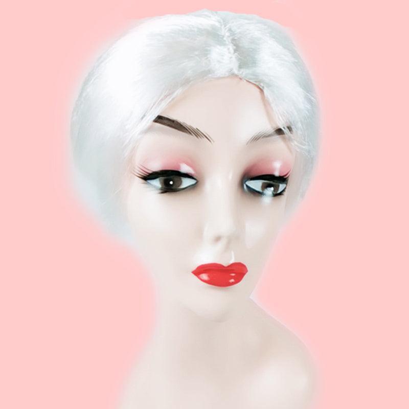 Costumes & Accessories: 1X Grandma Wig Old Lady Woman White Granny Mother Dress Up Costume Party