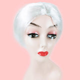 1X Grandma Wig Old Lady Woman White Granny Mother Dress Up Costume Party