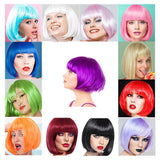 Costumes & Accessories: Short Bob Wig with Bangs for Women Synthetic Cosplay Party Hair in 14 Colours - Light Gold