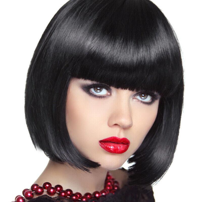 Costumes & Accessories: Short Bob Wig with Bangs for Women Synthetic Cosplay Party Hair in 14 Colours - Green