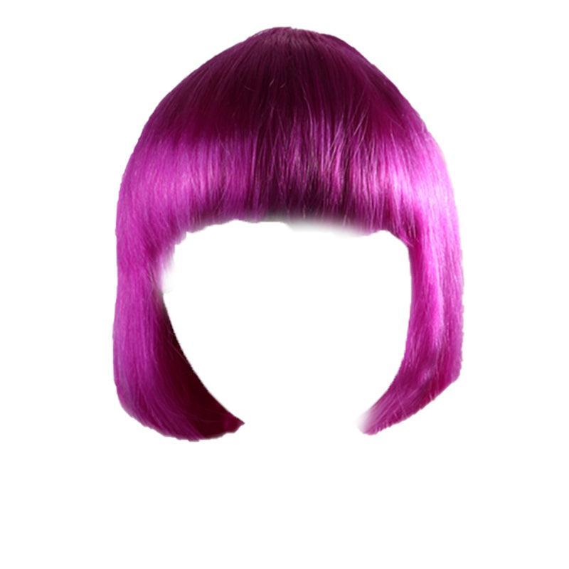 Costumes & Accessories: Short Bob Wig with Bangs for Women Synthetic Cosplay Party Hair in 14 Colours - Yellow