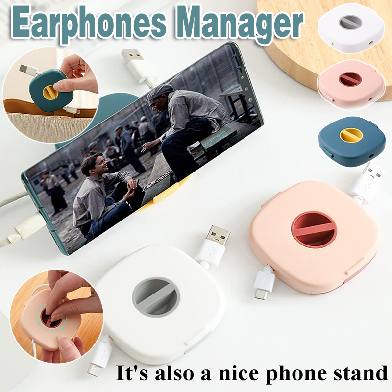 Cases & Skins: Case Cord Tangle Free Organizer Portable Earphones Manager Wire Winder Cable - Pink*1