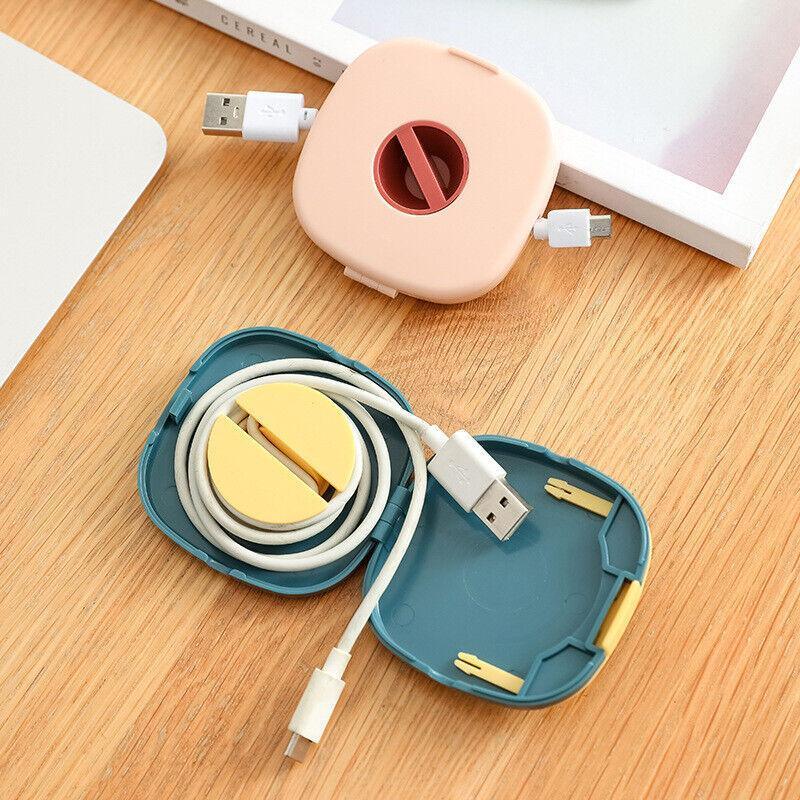 Cases & Skins: Case Cord Tangle Free Organizer Portable Earphones Manager Wire Winder Cable - Pink*1