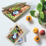 Postage Satchels & Boxes: 50pcs Bakery Cake Packaging Boxes with Visible Open Window Lunch Boxes - S