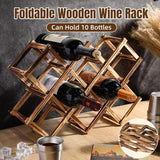 Wine Racks: Wooden Wine Rack Display Shelf Stand for Home Bar Storage Wine Bottle Holder