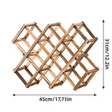 Wine Racks: Wooden Wine Rack Display Shelf Stand for Home Bar Storage Wine Bottle Holder