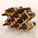 Wine Racks: Wooden Wine Rack Display Shelf Stand for Home Bar Storage Wine Bottle Holder