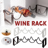 Wine Racks: Iron Wine Rack Bottle Holder Metal Display Stand Tabletop Decorative Storage - Brown