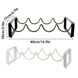 Wine Racks: Iron Wine Rack Bottle Holder Metal Display Stand Tabletop Decorative Storage - Brown