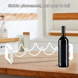 Wine Racks: Iron Wine Rack Bottle Holder Metal Display Stand Tabletop Decorative Storage - Brown