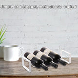 Wine Racks: Iron Wine Rack Bottle Holder Metal Display Stand Tabletop Decorative Storage - Brown