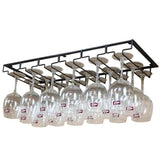 8/7/6/5/4/3 Slots Wine Glass Rack Holder Hanger Hanging Bar Storage Drying Rack - 7 Slots