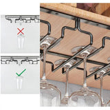 8/7/6/5/4/3 Slots Wine Glass Rack Holder Hanger Hanging Bar Storage Drying Rack - 7 Slots