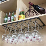 8/7/6/5/4/3 Slots Wine Glass Rack Holder Hanger Hanging Bar Storage Drying Rack - 7 Slots
