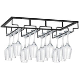 8/7/6/5/4/3 Slots Wine Glass Rack Holder Hanger Hanging Bar Storage Drying Rack - 7 Slots