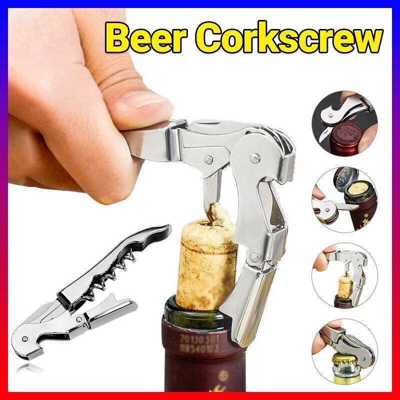 Hand Tools: Waiters Friend Corkscrew Stainless Steel Wine Bottle Opener Screw Knife Bar
