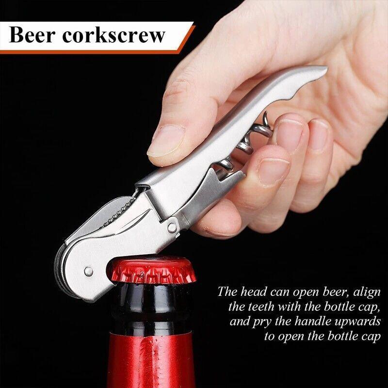 Hand Tools: Waiters Friend Corkscrew Stainless Steel Wine Bottle Opener Screw Knife Bar