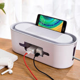 Cable Management: Cable Power Management Storage Box Socket Wire Tidy Organiser Hide Case - White