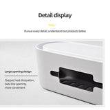 Cable Management: Cable Power Management Storage Box Socket Wire Tidy Organiser Hide Case - White