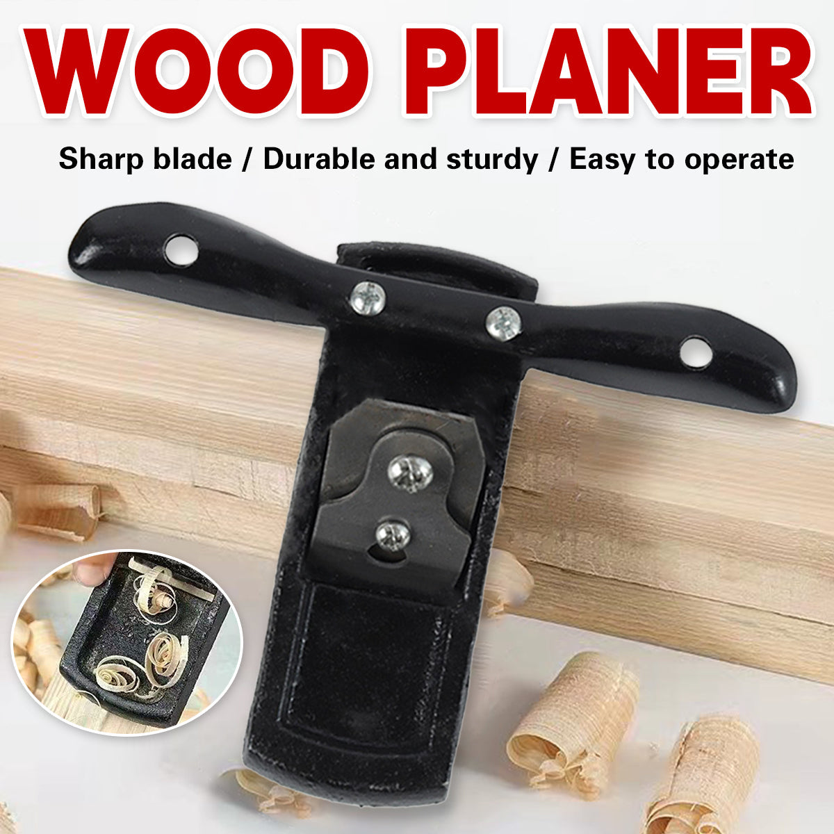 Hand Tools: Mini Handheld Cast Iron Woodworking Planer Manual Flat Trimming Smoothing Tool