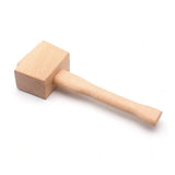 Hand Tools: DIY Leather Craft Tools Square Solid Wood Hammer Mallet for Leatherworking