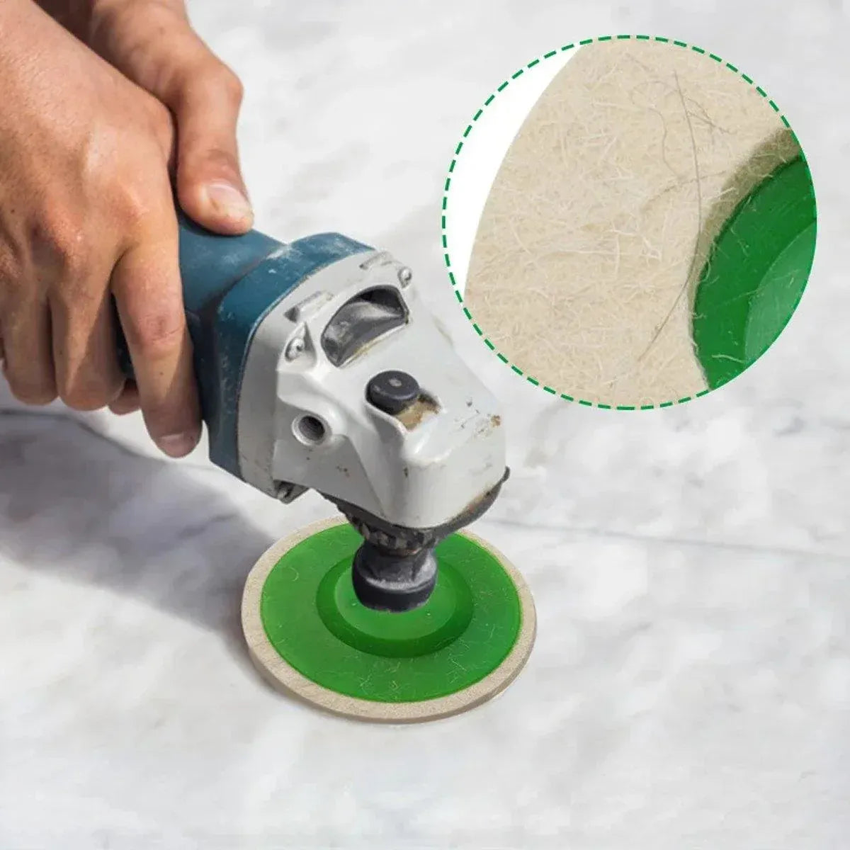 Wool Felt Polishing Wheels for Angle Grinder 98 x 8 x 16 mm, 10 Pack