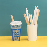 1000-2000pcs Colourful Paper Drinking Straws FOIL Metallic Party - Kraft-6*190mm 2000PCS
