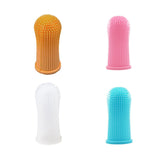 Pet Grooming Supplies: Premium Oral Care Dog Cat Toothbrush Finger Toothbrush Finger Silicone - Blue