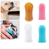 Pet Grooming Supplies: Premium Oral Care Dog Cat Toothbrush Finger Toothbrush Finger Silicone - Blue