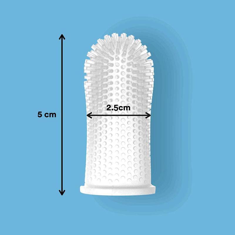 Pet Grooming Supplies: Premium Oral Care Dog Cat Toothbrush Finger Toothbrush Finger Silicone - Pink