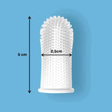 Pet Grooming Supplies: Premium Oral Care Dog Cat Toothbrush Finger Toothbrush Finger Silicone - Pink