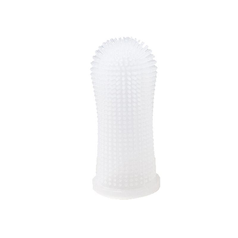 Pet Grooming Supplies: Premium Oral Care Dog Cat Toothbrush Finger Toothbrush Finger Silicone - Pink