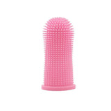 Pet Grooming Supplies: Premium Oral Care Dog Cat Toothbrush Finger Toothbrush Finger Silicone - Pink