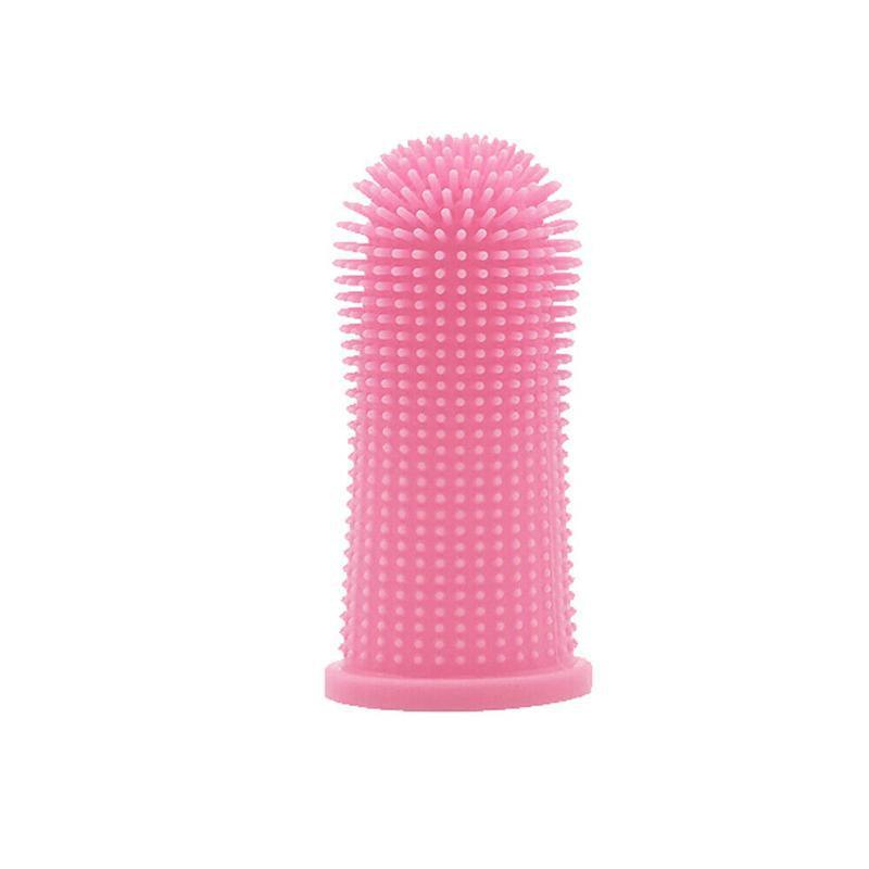 Pet Grooming Supplies: Premium Oral Care Dog Cat Toothbrush Finger Toothbrush Finger Silicone - White