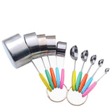 10 Piece Stainless Steel Measuring Cups and Spoons Set for Baking and Cooking