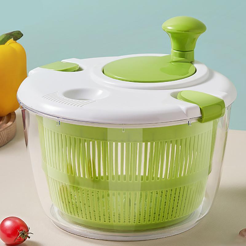 Kitchen Utensils: Salad Spinner Vegetable Lettuce Salad Leaves Washer Dryer Serving Bowl Container