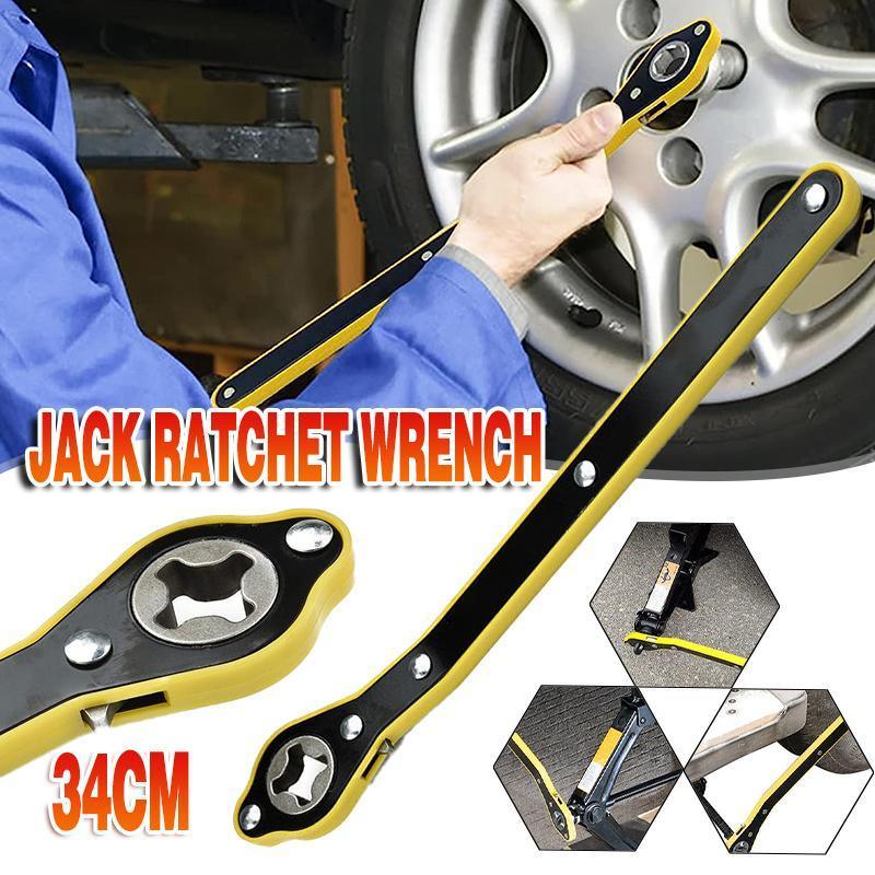 Hand Tools: Car Labor-Saving Jack Ratchet Wrench Wheel Hand Crank Cross Wrench Repair Tool