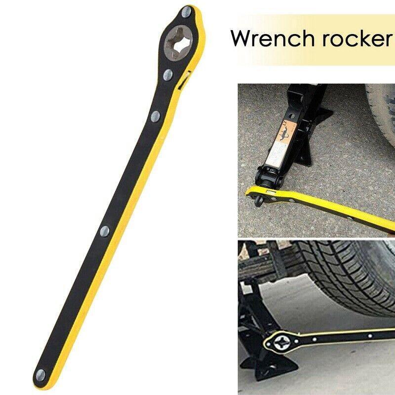 Hand Tools: Car Labor-Saving Jack Ratchet Wrench Wheel Hand Crank Cross Wrench Repair Tool