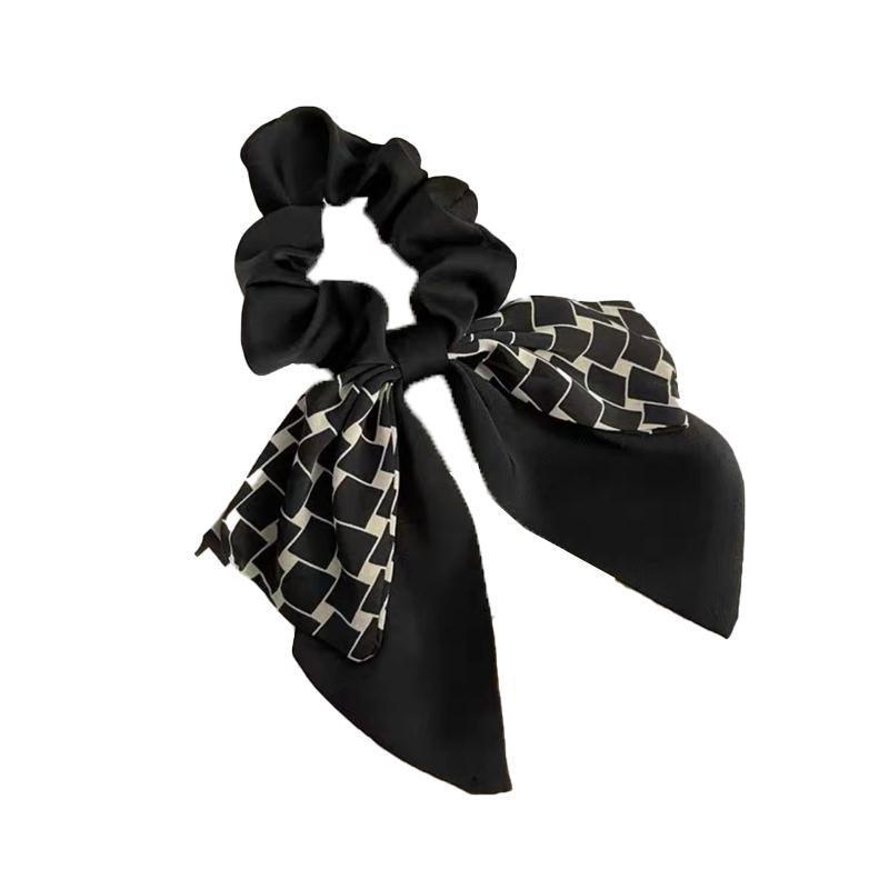 Women's Accessories: Women Elegant Scrunchies for Hair Ribbon Ties Bow Scrunchies Ponytail Scrunchie - Beige