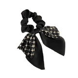 Women's Accessories: Women Elegant Scrunchies for Hair Ribbon Ties Bow Scrunchies Ponytail Scrunchie - Beige