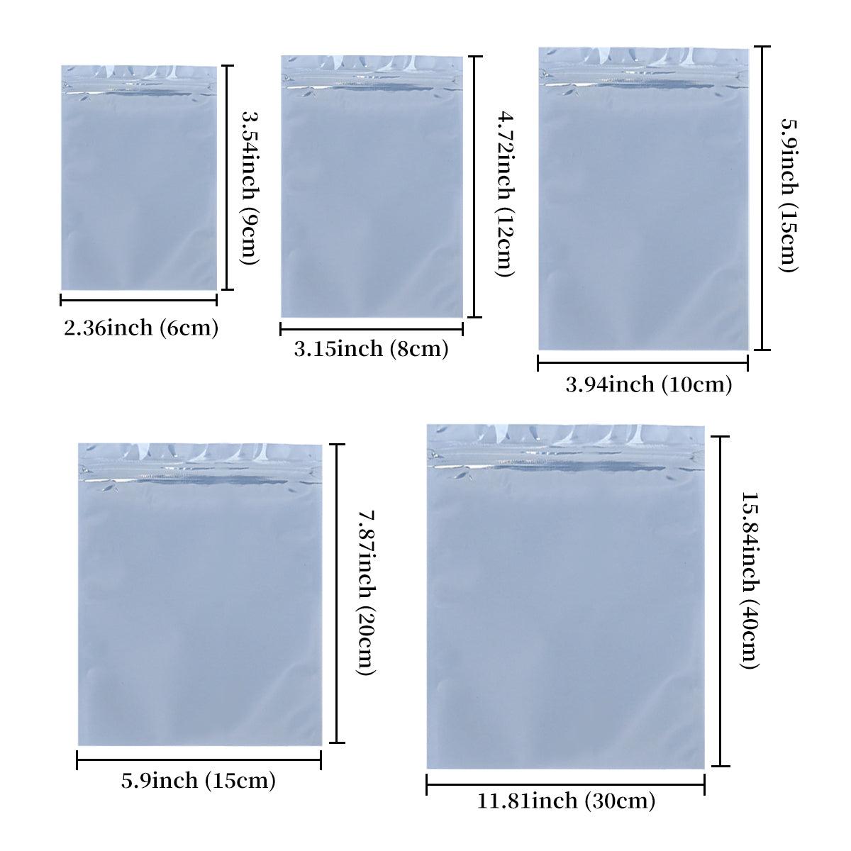 Plastic Self Sealing Bags 100PCS Anti Static Semi Transparent Resealable - 15x20cm
