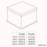 20 PCS Clear Treat Box Box Portable Cake Display Transparent Birthday Cake - 8 INCH(without ribbon)-Double