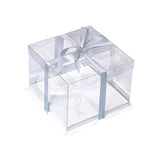 20 PCS Clear Treat Box Box Portable Cake Display Transparent Birthday Cake - 8 INCH(without ribbon)-Double