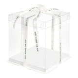 20 PCS Clear Treat Box Box Portable Cake Display Transparent Birthday Cake - 8 INCH(without ribbon)-Double
