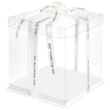20 PCS Clear Treat Box Box Portable Cake Display Transparent Birthday Cake - 8 INCH(without ribbon)-Double