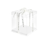 20 PCS Clear Treat Box Box Portable Cake Display Transparent Birthday Cake - 12 INCH(without ribbon)-Double